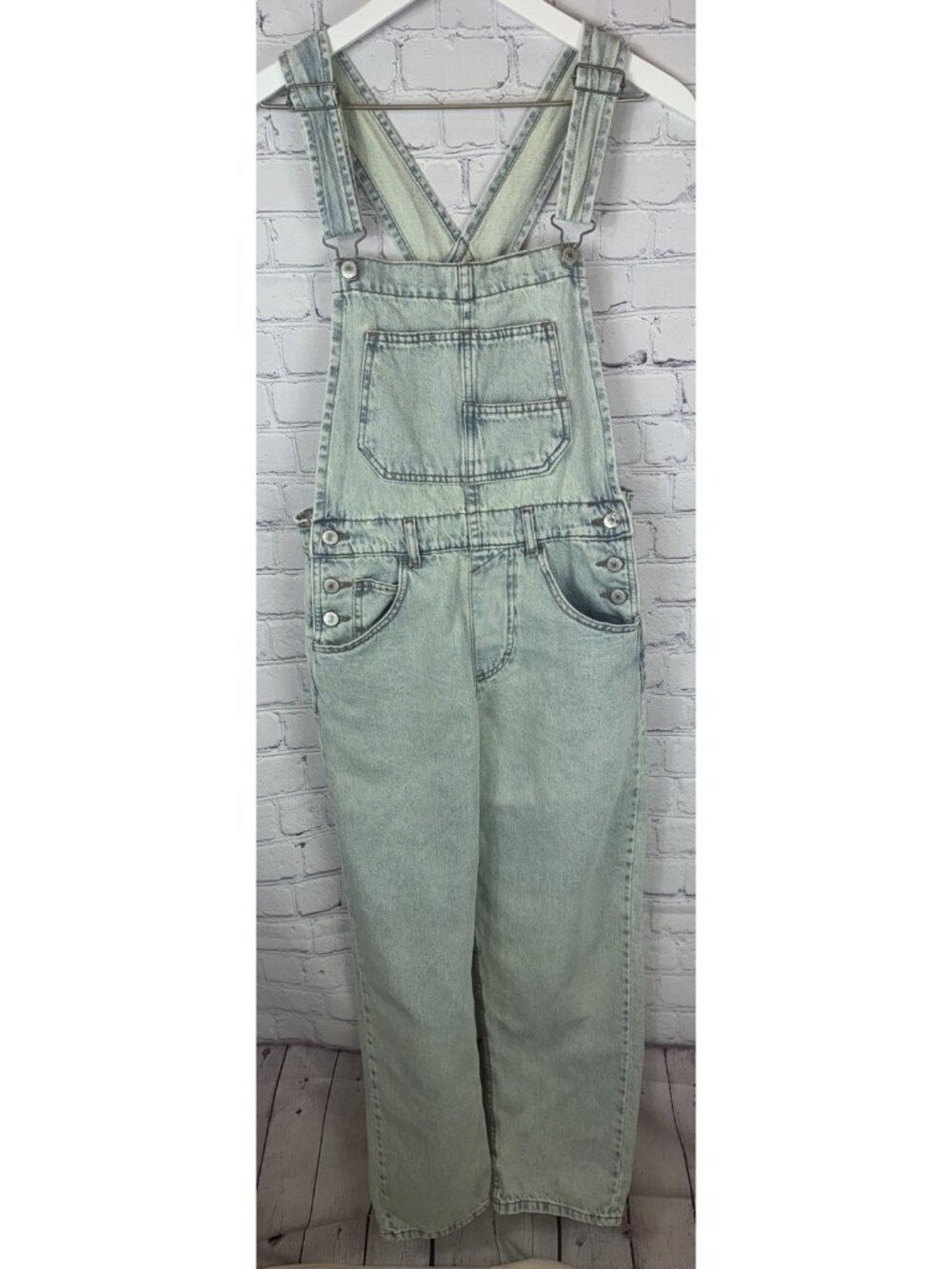 Free People WE THE FREE Ziggy Overalls Women’s XS Denim Relaxed Fit Bohemian